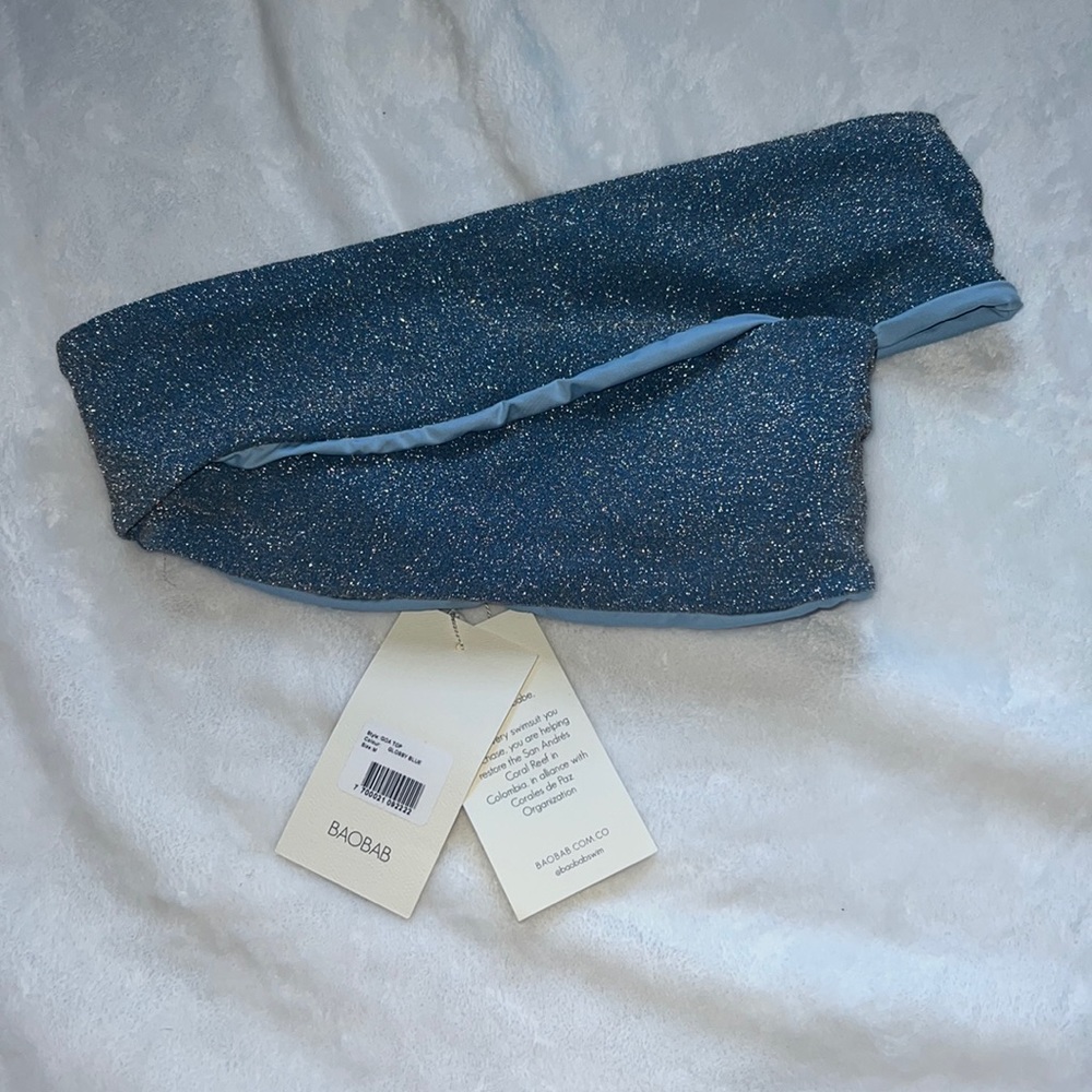 BOABAB goa top in glossy blue